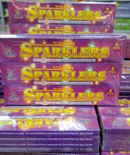 7Iinch GOLD SPARKLERS PACK OF 12